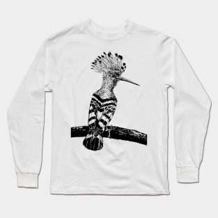 Hoopoe drawing Long Sleeve T-Shirt